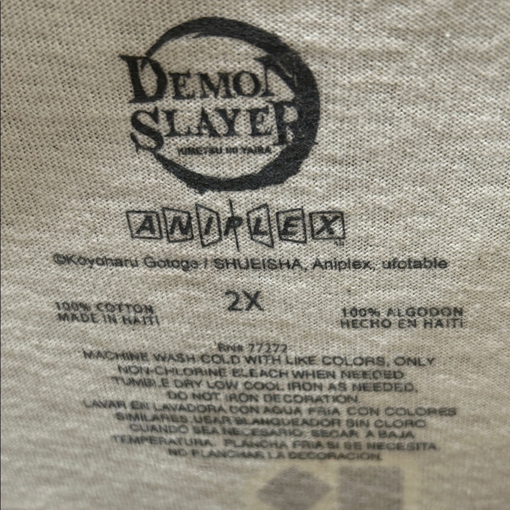 Demon Slayer Graphic Tee - White Unisex 2XL - Picture 3 of 11
